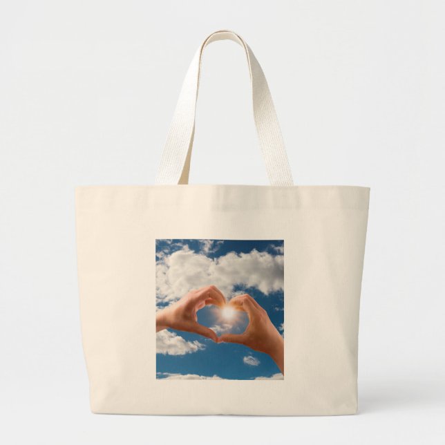 Bolsa Tote Grande Mãos do amor (Frente)
