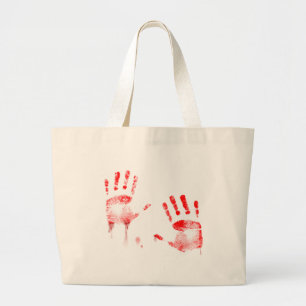 Bolsa Tote Grande Mãos sangrentas