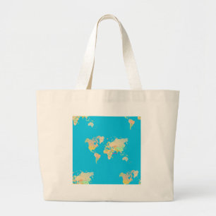 Bolsa Tote Grande mapa