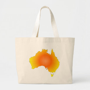 Bolsa Tote Grande Mapa da Austrália Sunny