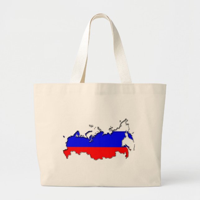 Bolsa Tote Grande Mapa da Rússia (Frente)