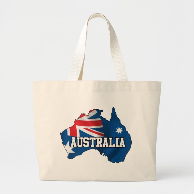 Bolsa Tote Grande Mapa de Austrália (Frente)