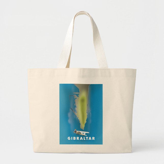 Bolsa Tote Grande Mapa de Gibraltar (Frente)