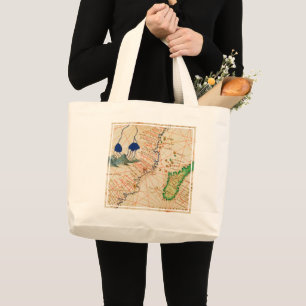 Bolsa Tote Grande Mapa de Madagascar