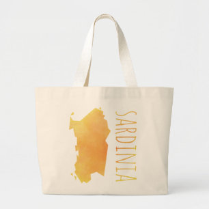 Bolsa Tote Grande Mapa de Sardinia