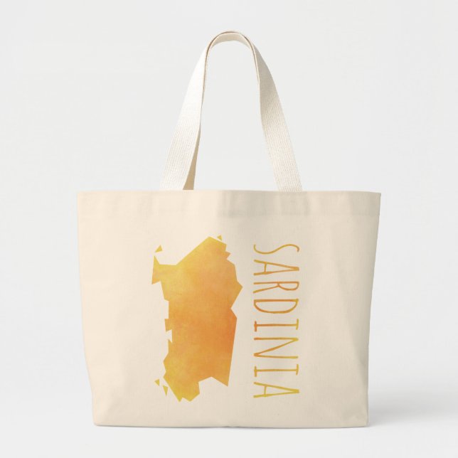 Bolsa Tote Grande Mapa de Sardinia (Frente)