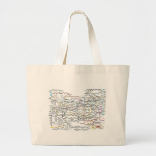 Bolsa Tote Grande Mapa do metro de Seoul