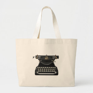 Bolsa Tote Grande Máquina de escrever antiga