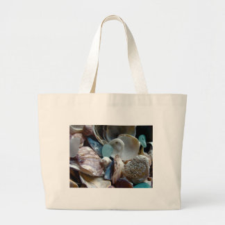 Bolsa Tote Grande Mar Shell de vidro recolhido