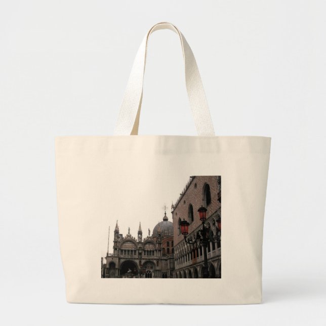 Bolsa Tote Grande Marca de Rua ao quadrado e Basilica (Frente)