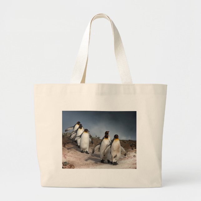 Bolsa Tote Grande Março dos pinguins (Frente)