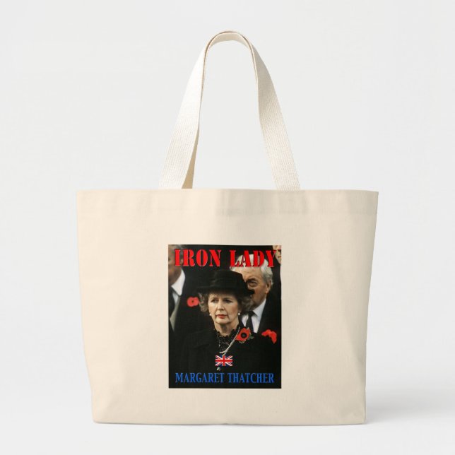 Bolsa Tote Grande Margaret Thatcher Primeiro-Ministro (Frente)