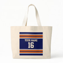 Marinho Azul com Equipe de White Stripes Laranja J