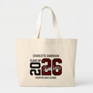 Bolsa Tote Grande Maroon Congrats Graduation 