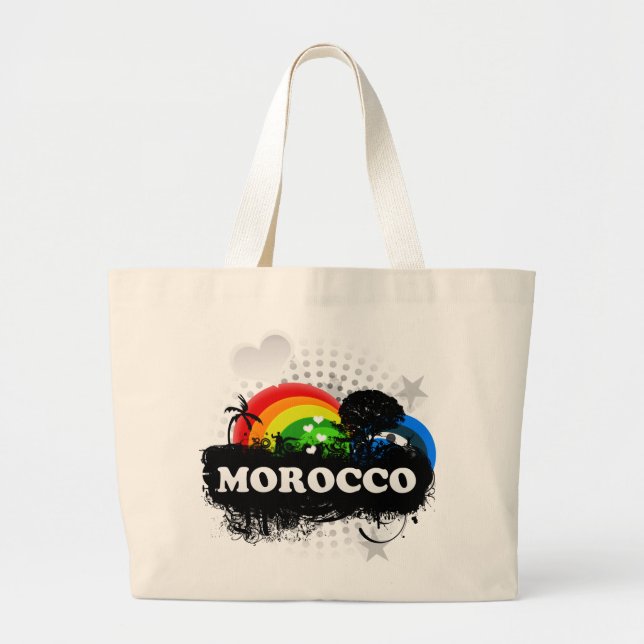 Bolsa Tote Grande Marrocos frutado bonito (Frente)