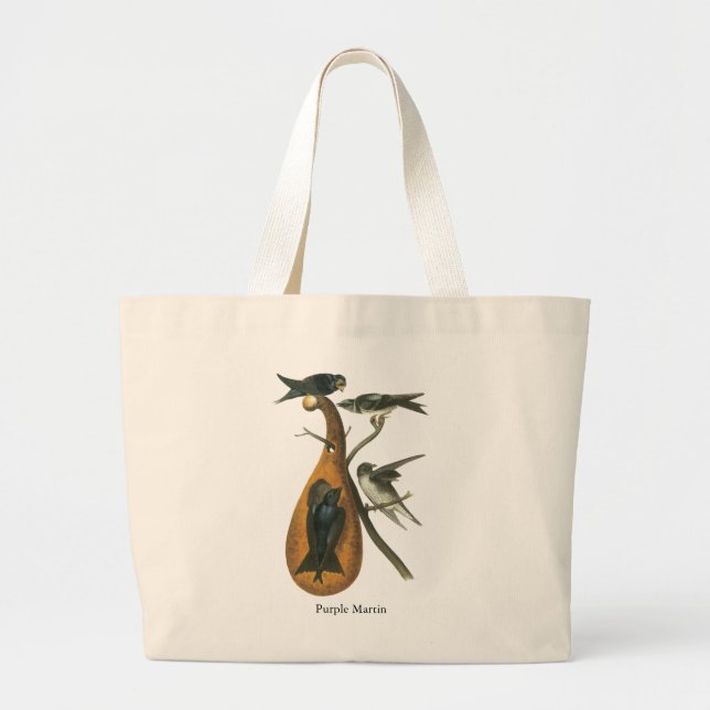 Bolsa Tote Grande Martin roxo, John Audobon (Frente)