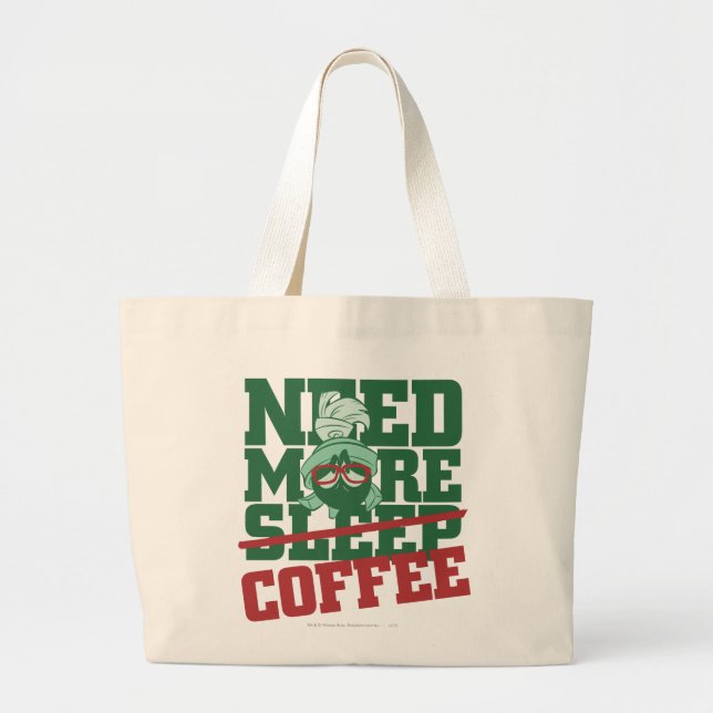Bolsa Tote Grande MARVIN THE MARTIAN™ - Precisa de mais café (Frente)