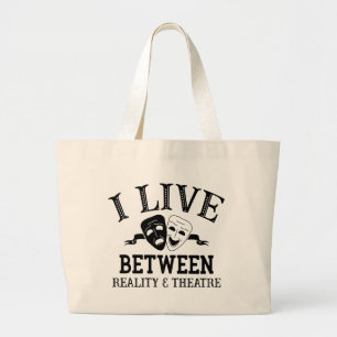 Bolsa Tote Grande Máscara de Teatro Musical Broadway Ator Atriz Pres