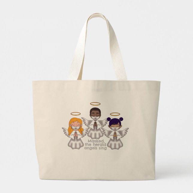 Bolsa Tote Grande Mascarados, os anjos do Herald cantam (Verso)