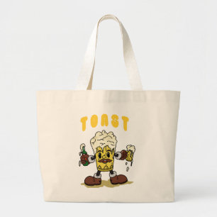 Bolsa Tote Grande Mascote da Torrada de Cerveja