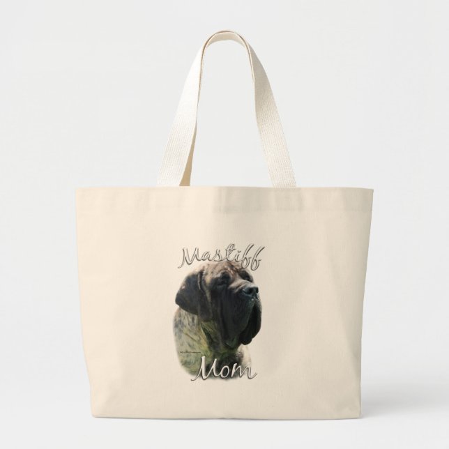 Bolsa Tote Grande Mastiff (brindle) Mãe 2 (Frente)