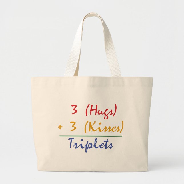 Bolsa Tote Grande Matemática das objectivas triplas (Frente)