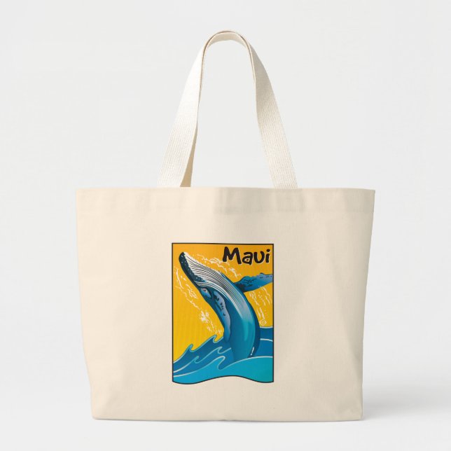 Bolsa Tote Grande Maui Whale Bag (Frente)