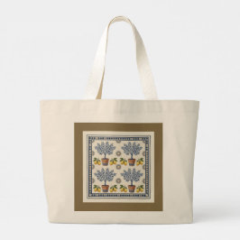 Bolsa Tote Grande Mediterranean Topiary Tree Pattern Elegant Tote Ba