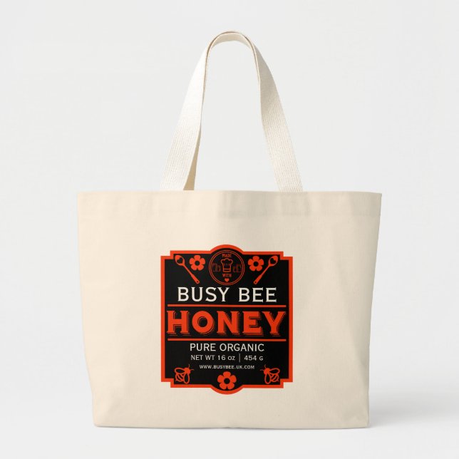 Bolsa Tote Grande Mel de produto doméstico (Frente)