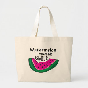 Bolsa Tote Grande Melancia Faz-Me Sorrir De Saco