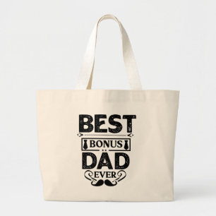 Bolsa Tote Grande Melhor Pai de Bônus Nunca