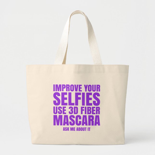 Bolsa Tote Grande Melhore seus selfies (Frente)