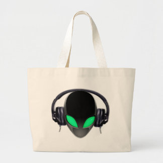 Bolsa Tote Grande Melómano estrangeiro DJ - cetáceo liso