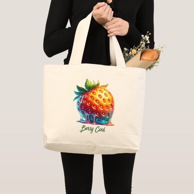 Bolsa Tote Grande Melting Strawberry-Berry CoolTote Bag (Frente (produto))