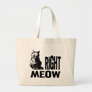 Bolsa Tote Grande MEMÓRIA CERTA! Gatinho Mau engraçado