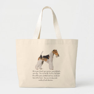 Bolsa Tote Grande Memória / Dedicação ao Wire Fox Terrier MACHO