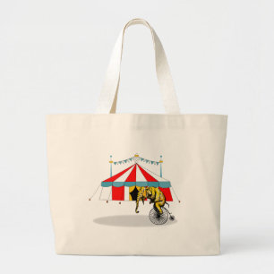 Bolsa Tote Grande Memória do Circo em Memória dos Elefantes do Circo