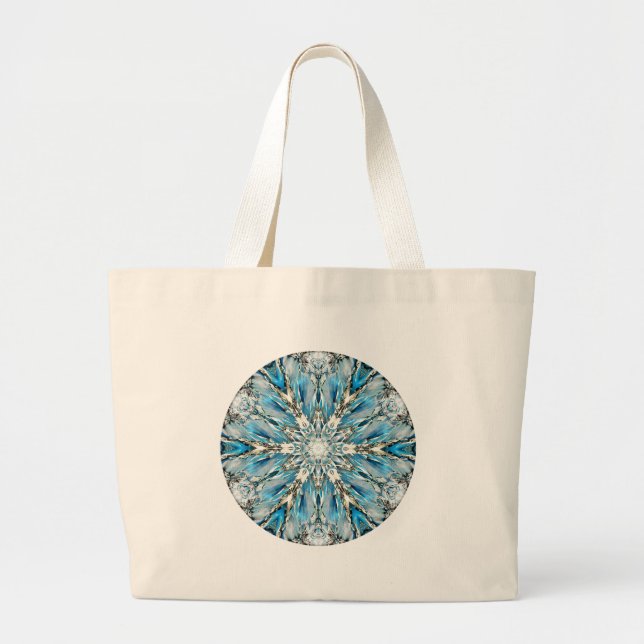 Bolsa Tote Grande Mendenhall Glacier Mandala (Frente)