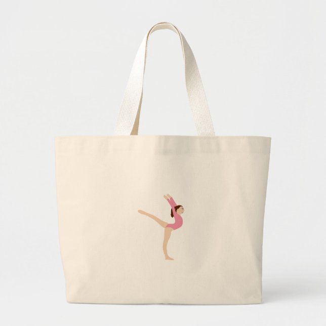 Bolsa Tote Grande Menina do Gymnast (Frente)