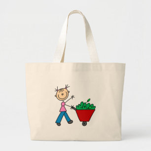 Bolsa Tote Grande Menina que faz o saco do Yardwork