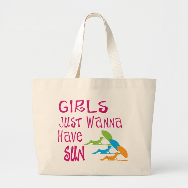 Bolsa Tote Grande Meninas Só Querem Ter Sol (Frente)