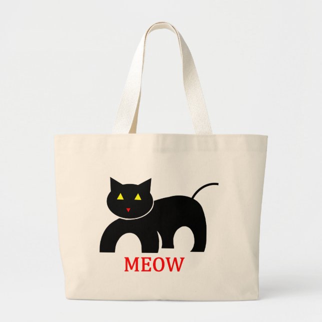 Bolsa Tote Grande Meow (Frente)