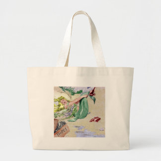 Bolsa Tote Grande Mercadoria da sereia do vintage