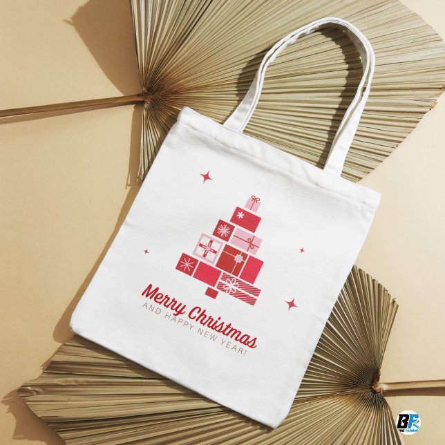 Bolsa Tote Grande Merry Christmas - Happy New Year Luxury Design (Criador carregado)