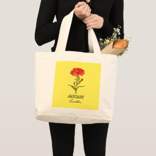 Bolsa Tote Grande Mês do Nascimento Janeiro