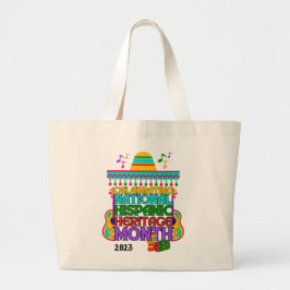 Bolsa Tote Grande MÊS DO PATRIMÔNIO HISPÂNICO Colorido