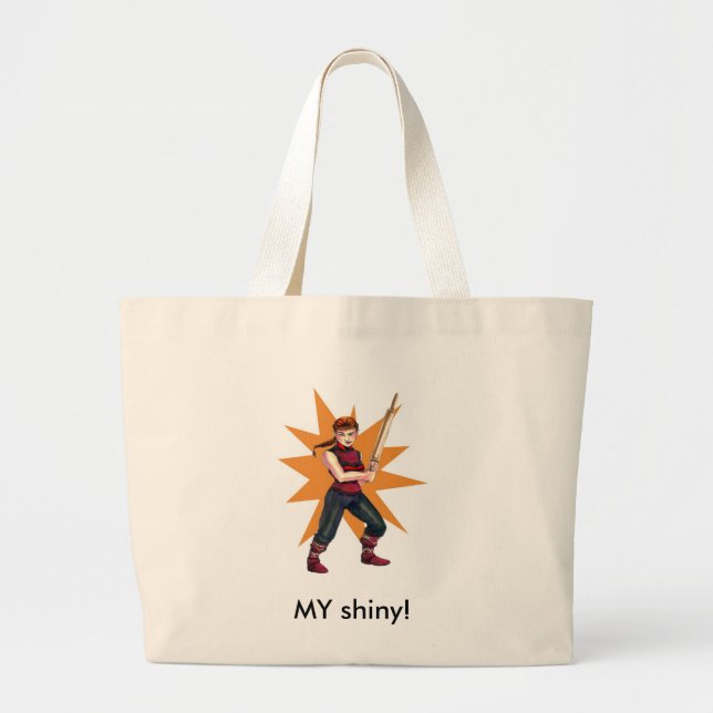 Bolsa Tote Grande MEU brilhante! (Frente)