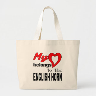 Bolsa Tote Grande Meu coração pertence ao chifre inglês