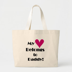 Bolsa Tote Grande Meu coração pertence ao pai