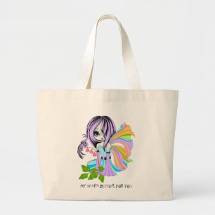 Bolsa Tote Grande Meu coração sangra para você multi